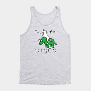 Unicorn Riding Dinosaur Tank Top